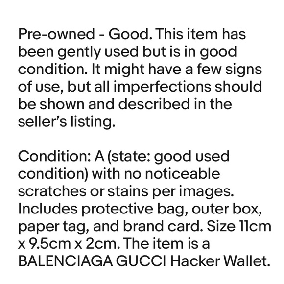 Gucci X Balenciaga Gray Monogram Wallet - Picture 7 of 7